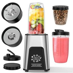 Personal 800W Smoothies Maker Blender for Frozen Drinks & Crushed Ice with BPA Free Portable Bottle-Hotel & Outdoor Use