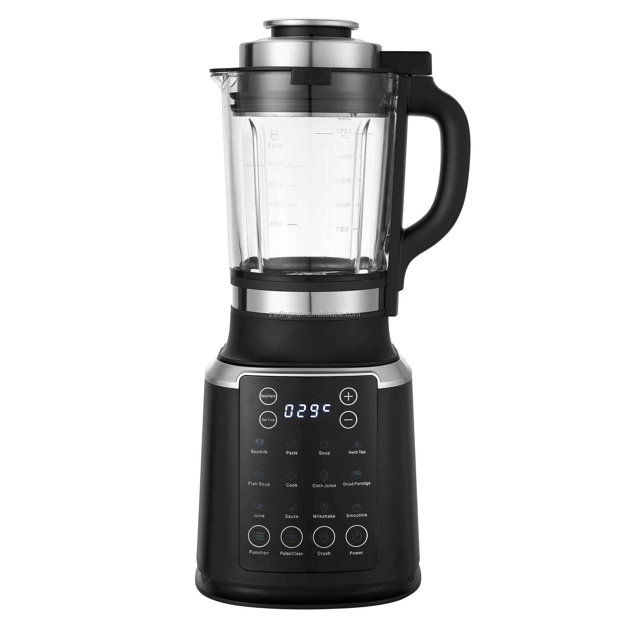 img alibaba1792635136.jpg Custom Color Heating Blender 800W High Borosilicate Glass Jar Electric Smoothie Maker 12-In-1 Touchpad Control Household Mixer