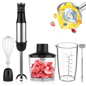 Hot Selling 4-in-1 Professional Household Hand Machine Electric Immersion Blender Variable Speed Stick Blender for Outdoor - Black / US / 120
