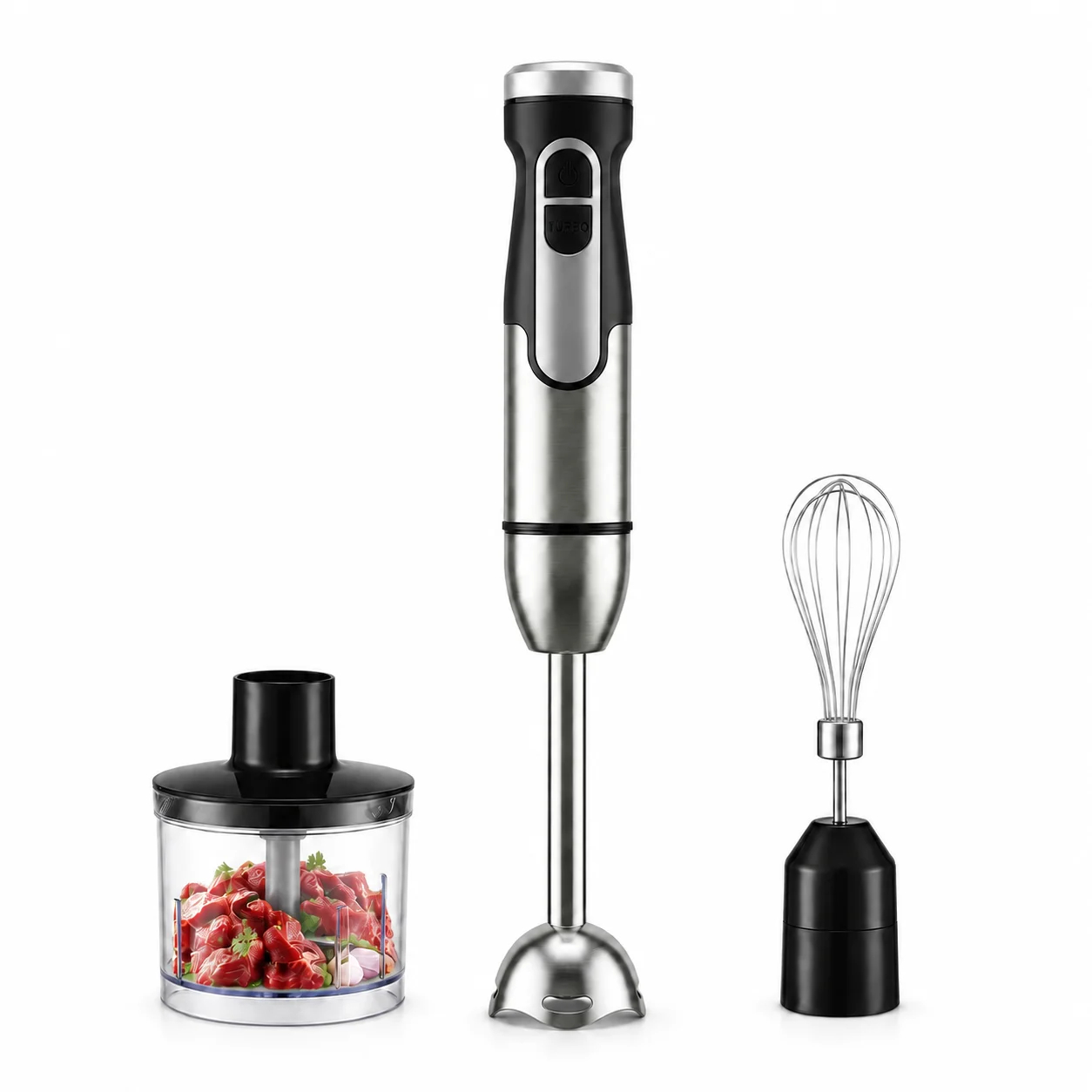 img alibaba1792638637.jpg Factory Wholesale 5 in 1 Stainless Steel Hand Blender Multifunctional Electric Food Mixer Baby Food Blender Meat Grinder