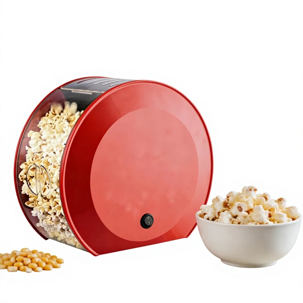 img alibaba1793068133.jpg Household High-Capacity 1200W Air-Popped Popcorn Maker Machine with PP Material - Red