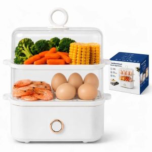Egg Electric Steamer, Double-Layer, Auto Shut-Off