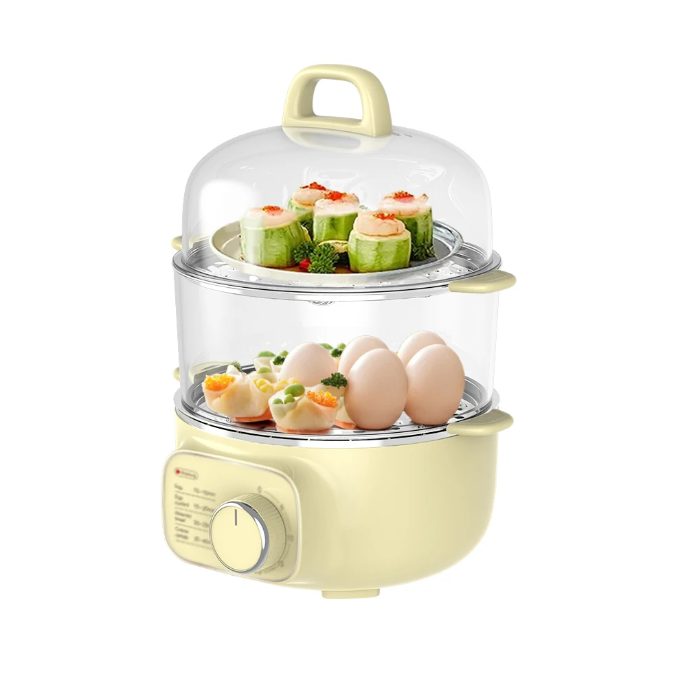 img alibaba1793439312.jpg 400W Electric Egg Steamer, Portable With Visible Lid - White / 220