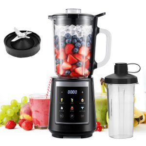 Blender, 1.5L Glass Jar for Smoothies, Ice Cream and Frozen Drinks - Black