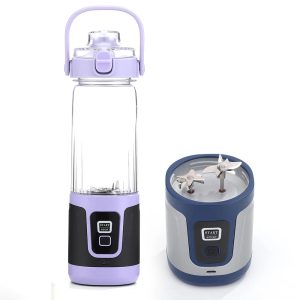 Portable Blender, 700 mL Double Blade USB Juicer Mixer