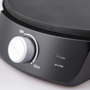 Nonstick 12 Inch Aluminum Hot Plate Electric Griddle Crepe Maker Cooktop with LED Indicator Lights Adjustable Temperature