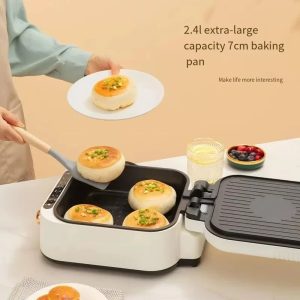 Home Multi-function Steak Pancake Pizza Oven Double Sided Machine 3-in-1 Crepe Electromechanical Hot Pot