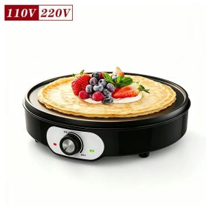 Household Electric Crepe Maker with Control for Spring Rolls Pancakes