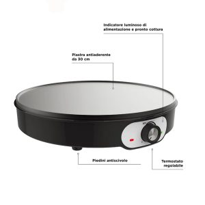Household Electric Crepe Maker with Control for Spring Rolls Pancakes