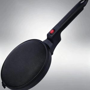 Time Saving 600W Ceramic Coated Rapid Heating Effortless Cleanup Handheld Electric Crepe Maker for Home Kitchen Breakfast - Black / 220