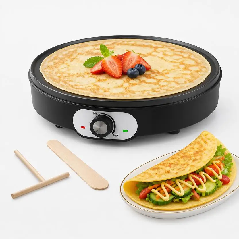 img alibaba 1792555352.jpeg Electric Crepe Maker 30cm Non Stick Griddle Flat Plate Countertop Adjustable Temperature Indoor Grill Pancake Cooking Machine