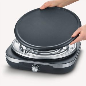 Portable Electric Crepe Maker with Auto-Thermostat Control Non-Stick Pancake Baking Pan Breakfast Pizza Machine for Household