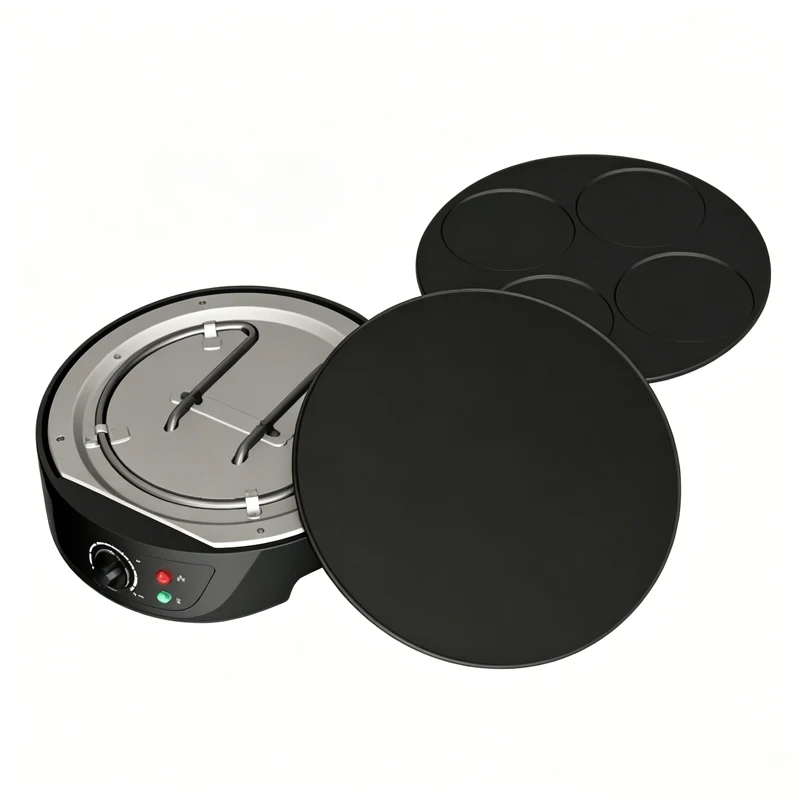 img alibaba 1792563488.jpeg 30cm Detachable Non-Stick Crepe Maker 1000W Electric Pancake Machine with Adjustable Thermostat Waffle Plates for Household Use