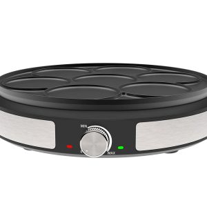 Electric Pancake Maker Non-Stick Cooking Plate with Temperature Control Knob, Fast & Even Heating Crepe Maker
