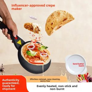 Crepe Maker Electric 600W Pancake Machine 20cm Safe Baking Pan Household Portable Kitchen