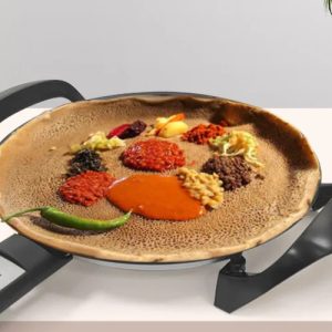 High Quality Portable Kitchen Use Electric Easy Clean Injera Maker Crepe and Pancake Maker