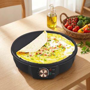Electric Crepe Maker 1200W High-Power Griddle Cooker Heavy-Duty 312x331x74mm Dimensions