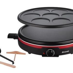 Electric 1350W Energy Saver Non-Stick Steel Plate Crepe Griddle Pancake Maker Temperature Control Household Easy Cleaning