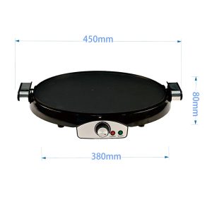380mm Smokeless Non-Stick Electric Dual-Sided Pancake Maker Temperature Control 1600W Easy Operation Household Hotel Use