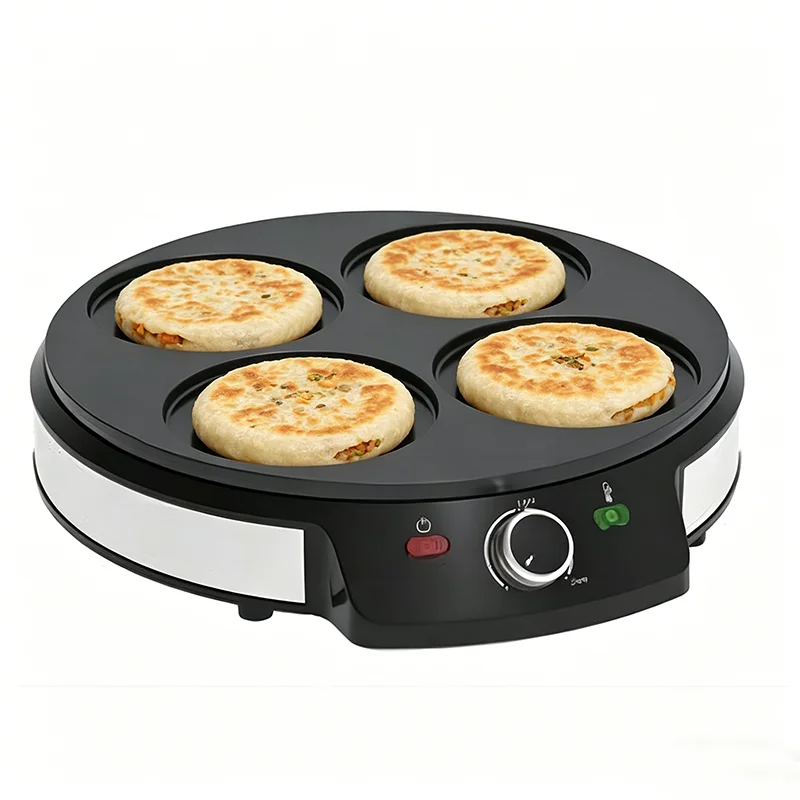 img alibaba 1792565825.jpeg 1200W Adjustable Temperature Control Knob Portable Electric Non-Stick Crepe Maker 30cm Diameter Cooking Plate Household