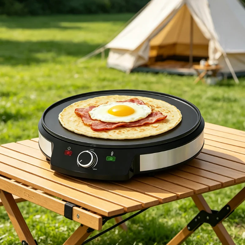 img alibaba 1792565847.jpeg 1200W Adjustable Temperature Control Knob Portable Electric Non-Stick Crepe Maker 30cm Diameter Cooking Plate Household