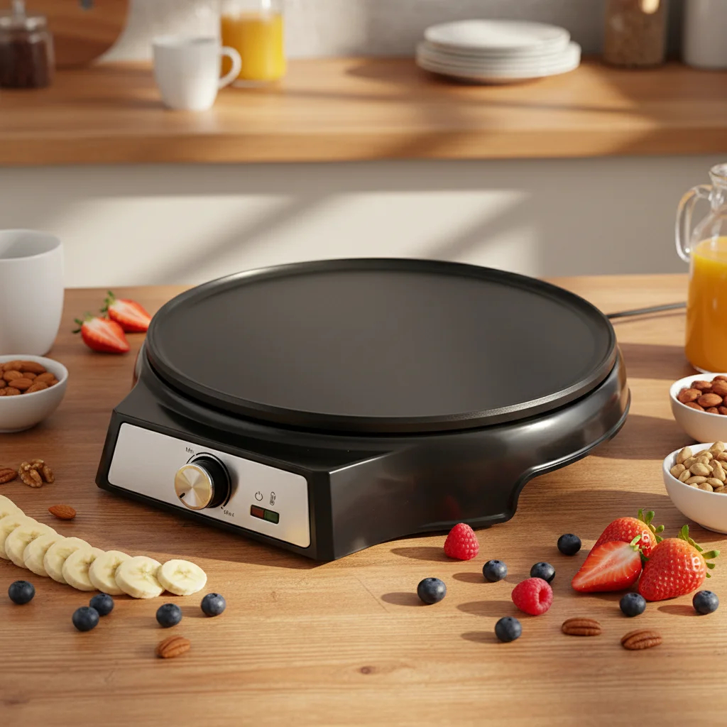 img alibaba 1792565914.jpeg Household Electric Maker Crepe and Pancake Pizza Griddle Makers Non-stick 33CM Plate Adjustable Temperature Crepe Maker
