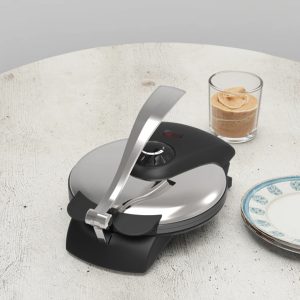 Two-Pilot Roti Maker Non-Stick Coating Temperature Adjustment Die-Cast Top Handle Heating Protection for Household Hotel Use