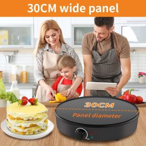 1000W Multi-functional Pancake Machine Portable Pancake Making Machine 30CM Electric Baking Tray Electric Griddle Pancake Maker