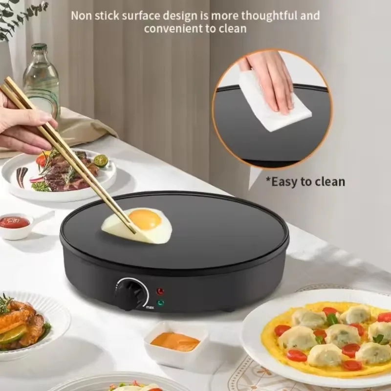img alibaba 1792568194.jpeg 1000W Multi-functional Pancake Machine Portable Pancake Making Machine 30CM Electric Baking Tray Electric Griddle Pancake Maker