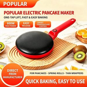 Electric Griddle Single-sided Heating Compact Pancake Maker Electric Griddle Thin Pancake Machine Cooking Plate Pancake Maker