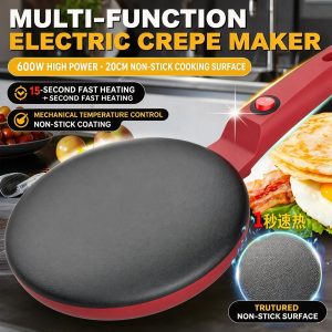 Electric Griddle Single-sided Heating Compact Pancake Maker Electric Griddle Thin Pancake Machine Cooking Plate Pancake Maker