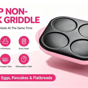 Hot Selling Portable Indoor Non-Stick Aluminum 4-Hole Electric crepe maker Temperature Control Household 1500W Gift