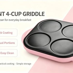 Hot Selling Portable Indoor Non-Stick Aluminum 4-Hole Electric crepe maker Temperature Control Household 1500W Gift