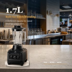 Professional Heavy Duty Blender Commercial 1600W Food Grade PC Jar 1.7L 420 Blade Tamper for Smoothie Ice Nut Butter CE ROHS