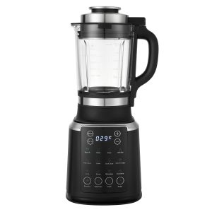 Custom Color Heating Blender 800W High Borosilicate Glass Jar Electric Smoothie Maker 12-In-1 Touchpad Control Household Mixer - AU/UK/US/EU/KC / 220-240 / Black