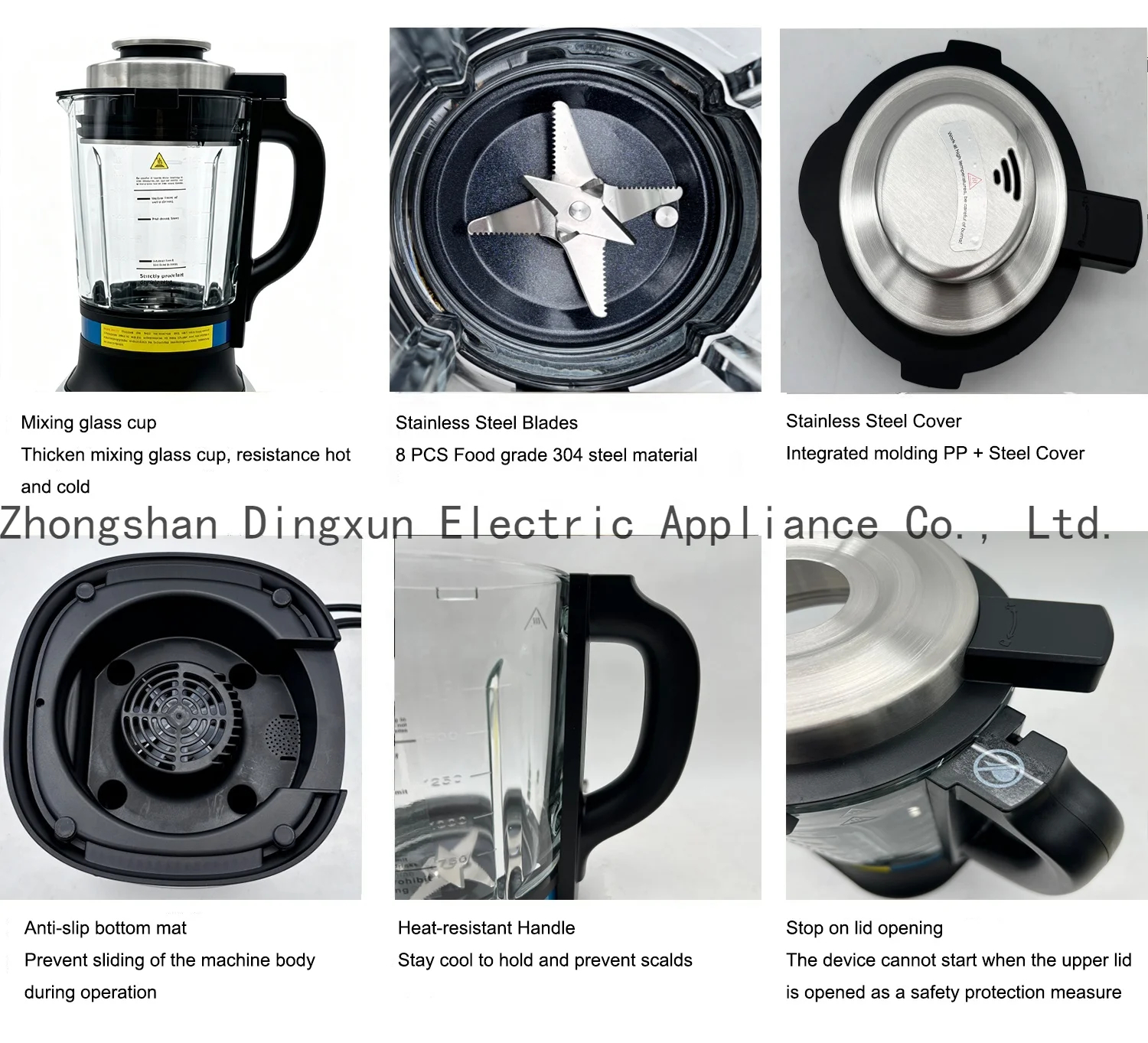 img alibaba 1792635241.jpeg Custom Color Heating Blender 800W High Borosilicate Glass Jar Electric Smoothie Maker 12-In-1 Touchpad Control Household Mixer