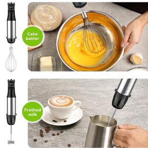 Hot Selling 4-in-1 Professional Household Hand Machine Electric Immersion Blender Variable Speed Stick Blender for Outdoor