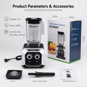 Smoothie Maker Juice Blending Beverage Preparation Push Button Control Variable Speed Cafe Kitchen Heavy Duty Commercial