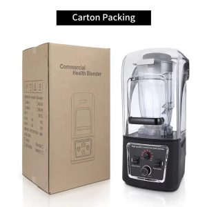 Commercial Household Fresh Fruit Juicer Mixer Ice Crushing LowNoise High Speed Shaved Ice Milk Shake Blender With Sound Cover