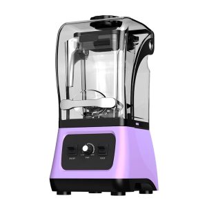 New Design Silent Blender Mixer Multifunctional Heavy Duty Commercial Professional High Speed Smoothie Blender With Cover - No / Purple