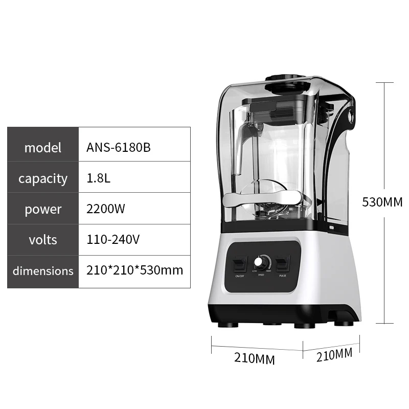 img alibaba 1792637227.jpeg New Design Silent Blender Mixer Multifunctional Heavy Duty Commercial Professional High Speed Smoothie Blender With Cover