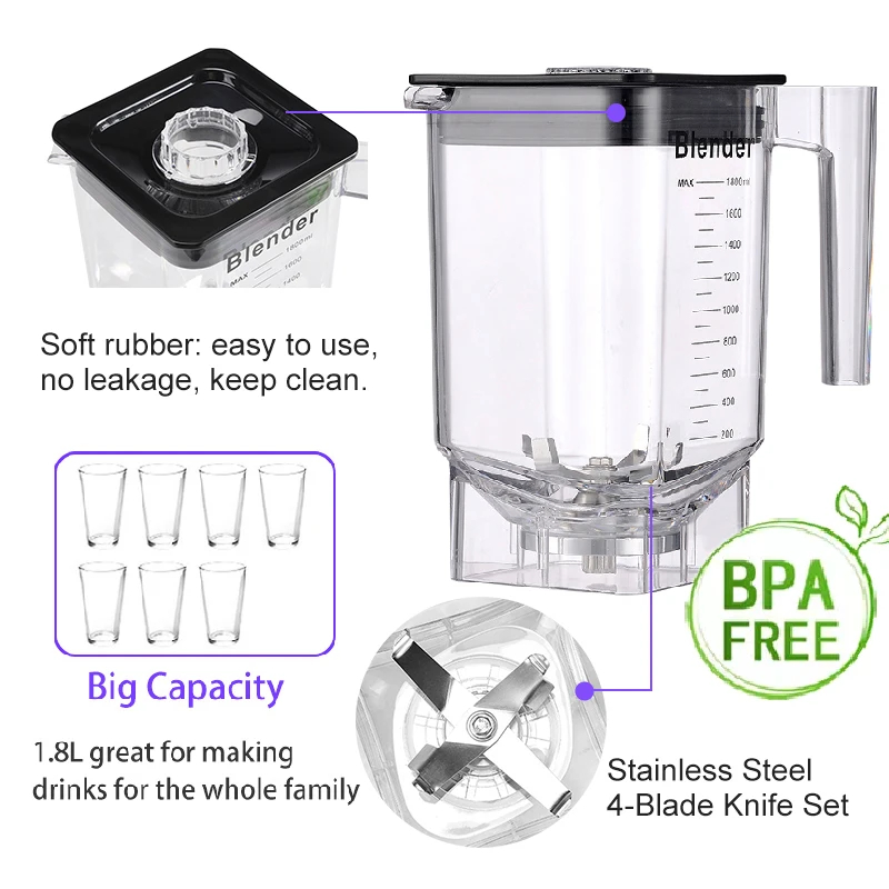 img alibaba 1792637261.jpeg New Design Silent Blender Mixer Multifunctional Heavy Duty Commercial Professional High Speed Smoothie Blender With Cover