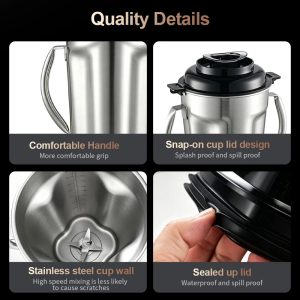 Wholesale Price 2.5-6L 2600W Kitchen Stainless Steel Heavy Duty Commercial Blender