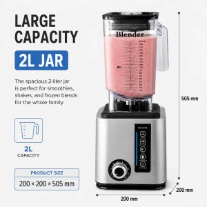 Wholesale 2.2L 10 Speeds Smoothie Maker Juice Blending Preparation Juice Shop Heavy Duty Commercial Blender