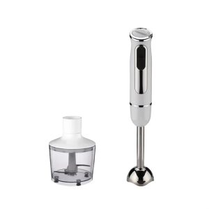 Mini Professional Small Strong Stainless Steel Hand Mixer Blender Stick Mixer Stick Blender Machine Mixer - White