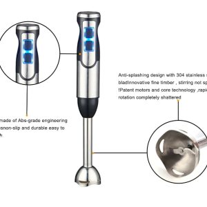 Kitchen Appliance Multifunction Immersion 1000W LED Stainless Steel Stick Mixer Dc Motor Electric Hand Blender for Sale