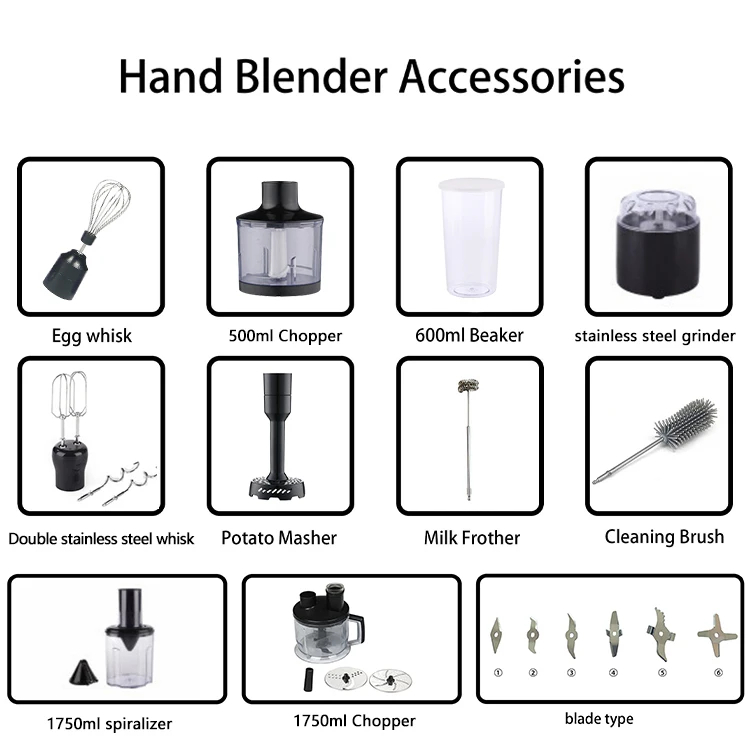 img alibaba 1792638131.jpeg Kitchen Appliance Multifunction Immersion 1000W LED Stainless Steel Stick Mixer Dc Motor Electric Hand Blender for Sale