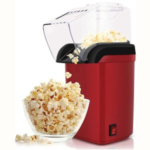 High-Efficient Electric Oil-Free Automatic Red Popcorn Maker Fast Popping for Household Use