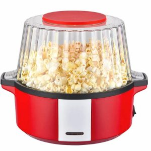 Household Popcorn Maker Automatic Stirring Prevents Burning Compact Home-Use Machine 700W - Multicolor