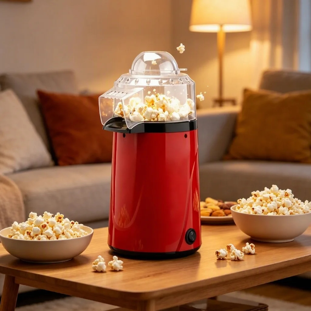 img alibaba 1793070028.jpeg Household Hot-air Popcorn Machine Oil-free Low-fat Ready in 2 Minutes Available Any Color 1200W
